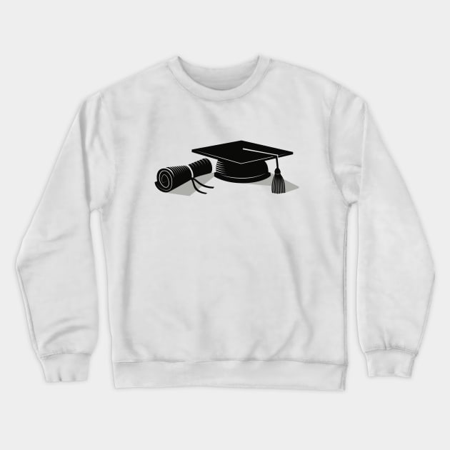DIploma and hat Crewneck Sweatshirt by scdesigns